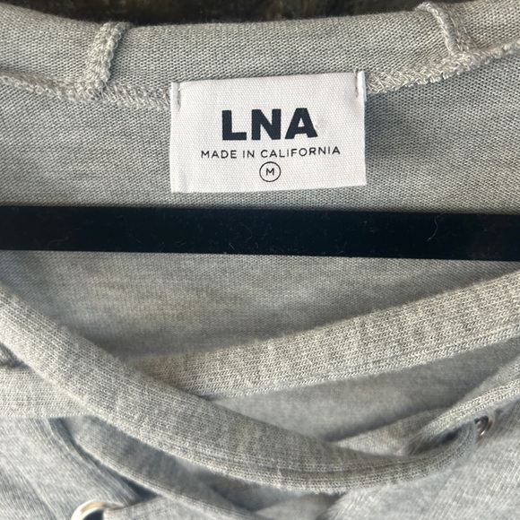 EUC LNA Brushed Leo Lace Up Hooded Sweatshirt - Picture 4 of 6